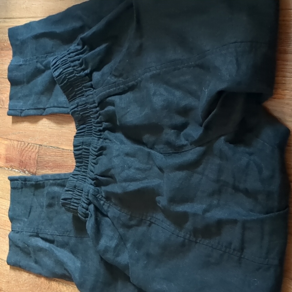 Elizabeth Suzanne Clyde Work pants x-small in black mid weight linen